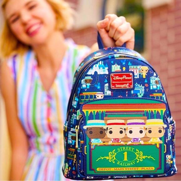 DISNEY PARKS LOUNGEFLY NWT BACKPACK DAPPED DAN MAIN STREET USA - Picture 3 of 9